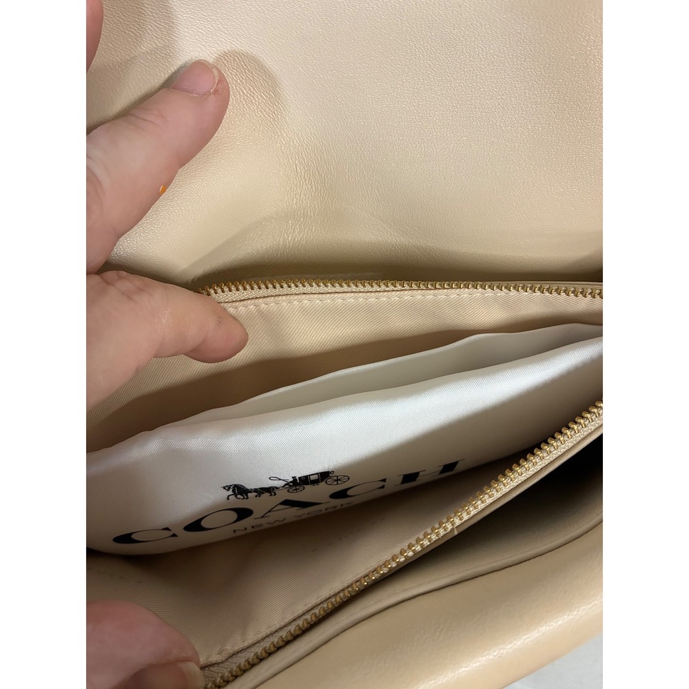 Coach Pillow Tabby Shoulder Bag 26 Ivory Nappa Leather C0772 Brass Hardware NWT - Picture 9 of 9